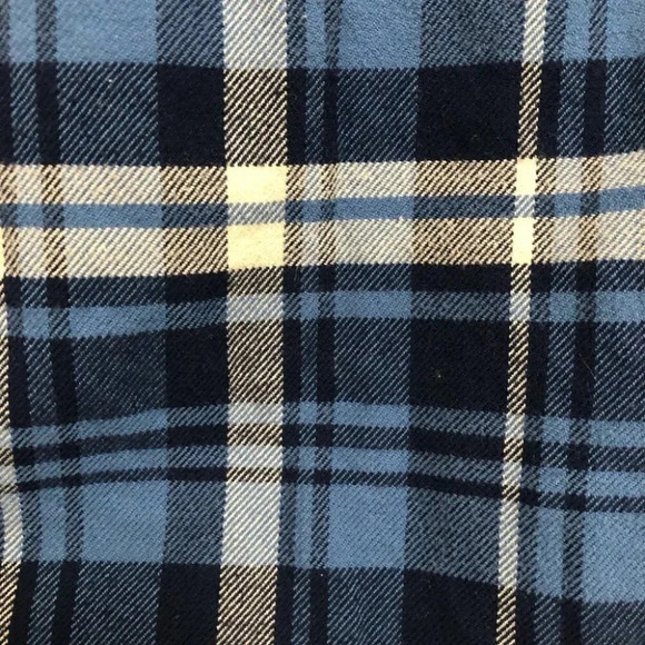 Chaps Buffalo Plaid Half Zip Long Sleeve Pullover Size Large Blue Black - Picture 7 of 8